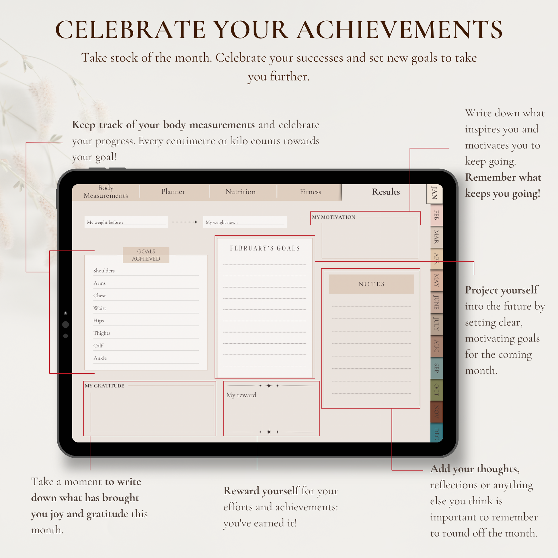 The Body Atelier - Fitness & Wellness Planner - Le Dandy Élégant